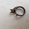 Katzen Ring,Tier Ring, Niedlicher Kitty Katzenring,Tier Wickelring