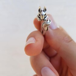 Animal Ring, Squirrel ring, Animal Wrap Ring