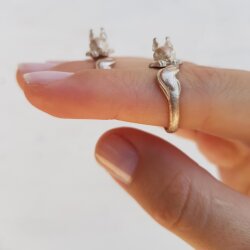 Animal Ring, Squirrel ring, Animal Wrap Ring