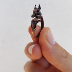 Animal Ring, Squirrel ring, Animal Wrap Ring