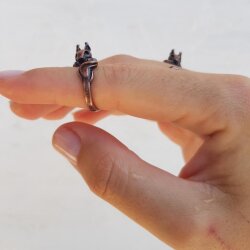 Animal Ring, Squirrel ring, Animal Wrap Ring