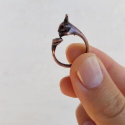 Animal Ring, Squirrel ring, Animal Wrap Ring