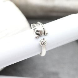 Bunny Ring, Adjustable Ring, Cute Ring, Animal Wrap Ring