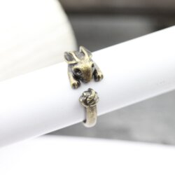 Bunny Ring, Adjustable Ring, Cute Ring, Animal Wrap Ring