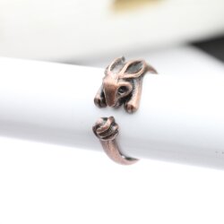 Bunny Ring, Adjustable Ring, Cute Ring, Animal Wrap Ring