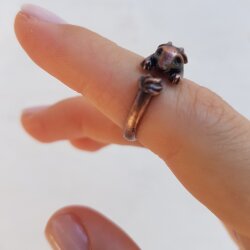 Bunny Ring, Adjustable Ring, Cute Ring, Animal Wrap Ring