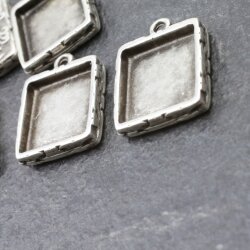 5 Pendant Trays, Bezel Tray Blanks, 15 mm Cabochon Settings