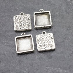 5 Anhänger mit Fassung für Cabochons15 mm 22 x18 mm