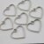 5 Antique Silver Heart Hollow Frame Glue Blank, Drop Open Bezel Blank Frame, Resin Jewelry Findings