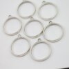 5 Antique Silver Round Hollow Frame Glue Blank, Open Bezel Blank Frame, Resin Jewelry Findings