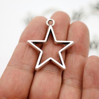 5 Star Hollow Frame Glue Blank, Drop Open Bezel Blank Frame, Resin Jewelry Findings