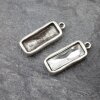 5 Pendants setting for Swarovski 4547 Baguette 24x8 mm, Antique Silver