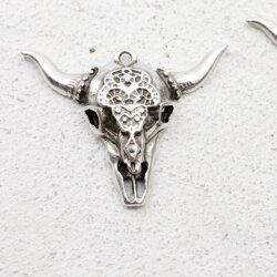 10 Bull Skull Charms Pendants