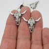 10 Bull Skull Charms Pendants