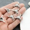 10 Bull Skull Charms Pendants