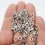 50 Silver Beads, Mini Nut Spacer Beads, Rondelle Beads, Metal beads