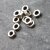 50 Silver Beads, Mini Nut Spacer Beads, Rondelle Beads, Metal beads