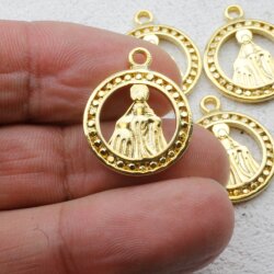 10 Gold Miraculous Medal, Holy Mary charms