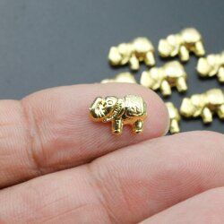 8 stk Metallperlen Elefant, Zwischenperlen Elefant