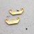 10 Gold Charms, Paper origami boat charms gold