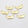 10 Gold Charms, Paper origami boat charms gold