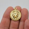 5 Lion Pendants, Lion Medallion, Lion Head Pendant