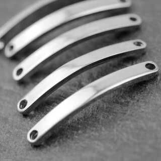 5 Bracelet Connector, Curved Bracelet, Bar Connector