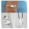 5 Baby Whale Bracelet Clasp, Bracelet Connector, Whale Pendant