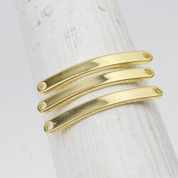 5 Bracelet Connector, Curved Bracelet, Bar Connector