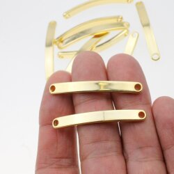 5 Bracelet Connector, Curved Bracelet, Bar Connector