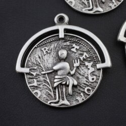 5 Roman Coin Pendant, Greek Coin Charms