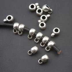50 Metallperlen Spacer, Zwischenperlen, Perle mit Öse für Anhänger