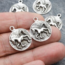 10 Horses Charms Pendant, Horses Coin