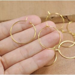 10 Pairs 25 mm Earring Hoops, Hoop Ear Wire