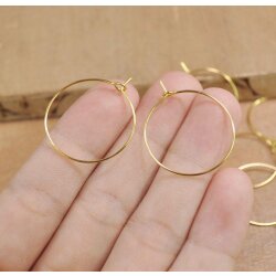 10 Pairs 25 mm Earring Hoops, Hoop Ear Wire