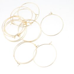 10 Pairs 25 mm Earring Hoops, Hoop Ear Wire