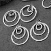 10 Ring Circle Charms Pendant, Three Ring Charms