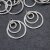 10 Ring Circle Charms Pendant, Three Ring Charms