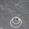 10 Ring Circle Charms Pendant, Three Ring Charms