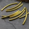 20 Curved Tube Beads 5mm, Raw Tube Beads, Noodle Tube, Curve Tube Bead, RAW