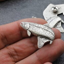 1 Fisch Nieten, Nieten für Ledergürtel, Armband, Hut Nieten