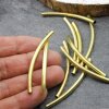 20 Curved Tube Beads 5mm, Raw Tube Beads, Noodle Tube, Curve Tube Bead