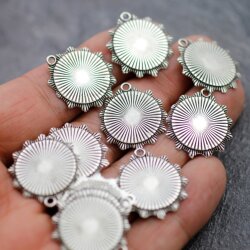 10 Sun Pendant, Sun Charms, Silver Sun