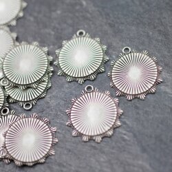 10 Sun Pendant, Sun Charms, Silver Sun