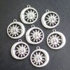 10 Sun and Moon Charms, Sun Charms, Sun Moon Pendant Double Sided