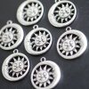 10 Sun and Moon Charms, Sun Charms, Sun Moon Pendant Double Sided