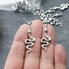 10 Snake Charms, Snake Pendant, Silver Snake