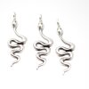 10 Snake Charms, Snake Pendant, Silver Snake