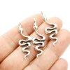 10 Snake Charms, Snake Pendant, Silver Snake