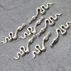 10 Snake Charms, Snake Pendant, Silver Snake